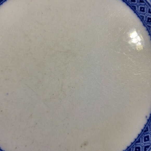 Vtg F. Winkle & Co. Whieldon Ware corona Blue Floral Octagonal Plate - Picture 3 of 7